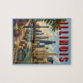 Puzzle Rivière Illinois Chicago (Horizontal)