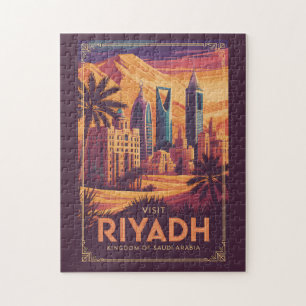 Puzzle Riyadh Arabie Saoudite Illustration Désert Art de 