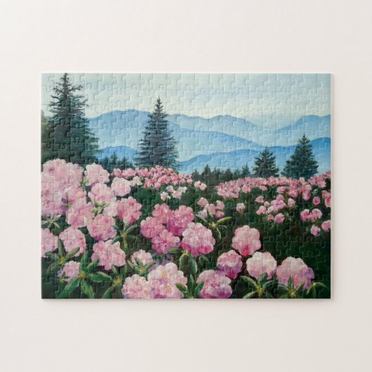 Puzzle Roan Mountain Rhododendrons peinture à l'huile Imp (Horizontal)