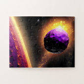 Puzzle Roars de comète violet géant vers la planète rose (Horizontal)