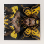 Puzzle Robe à papillon d'une femme africaine (Horizontal)