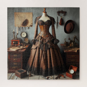 Puzzle Robe détective vintage Victorian Steampunk Lady