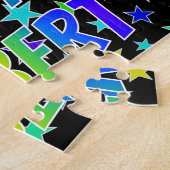 Puzzle "ROBERT" Prénom, Amusant "HEUREUX ANNIVERSAIRE" (Côté)