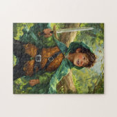 Puzzle Robin des Bois représenté comme un enfant (Horizontal)