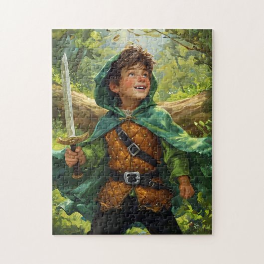 Puzzle Robin des Bois représenté comme un enfant (Vertical)