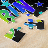 Puzzle "ROBIN" Prénom, Amusant "HEUREUX ANNIVERSAIRE" (Côté)