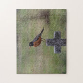 Puzzle Robin sur une croix (Vertical)