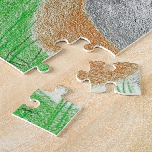 Puzzle Robins de jonquilles Springtime dessinés à la main (Côté)