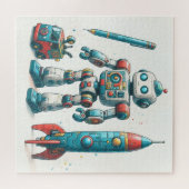 Puzzle Robot et vaisseau spatial (Horizontal)