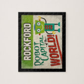 Puzzle Robot Rockford Illinois - Vintage amusant (Vertical)