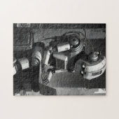 Puzzle Robot vintage AI Retro Tech Cyberpunk (Horizontal)