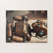 Puzzle Robot vintage AI - Retro Tech Jigsaw (Horizontal)
