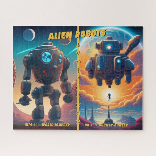 Puzzle Robots extraterrestres (Horizontal)