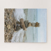 Puzzle Rock Cairn au bord du lac - 16x20 - 520 pcs (Horizontal)