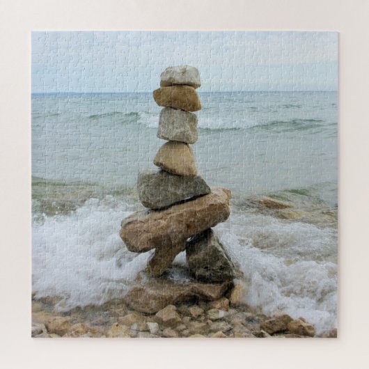 Puzzle Rock Cairn by the Lake - 20x20 - 676 pcs (Vertical)