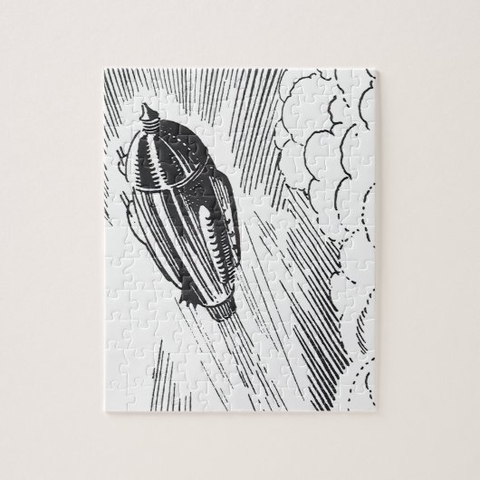 Puzzle Rocket de vaisseau spatial de science-fiction vint (Vertical)