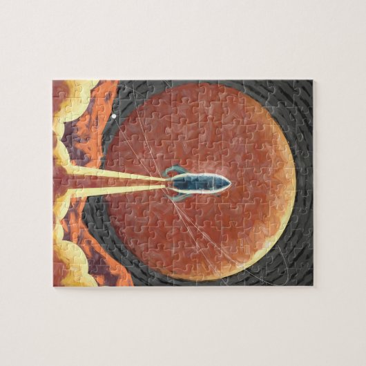 Puzzle Rocket Ship Universe Planet Space (Horizontal)
