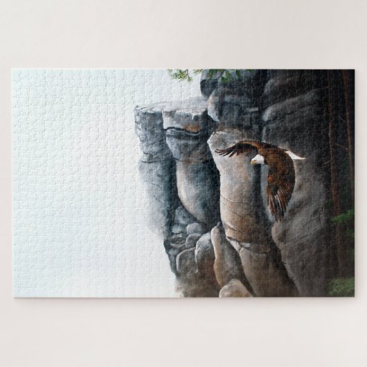 Puzzle Rocks de vol de Bald Eagle (Horizontal)