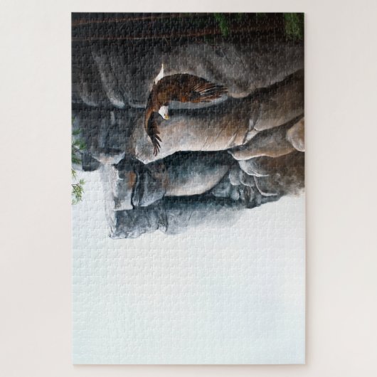 Puzzle Rocks de vol de Bald Eagle (Vertical)