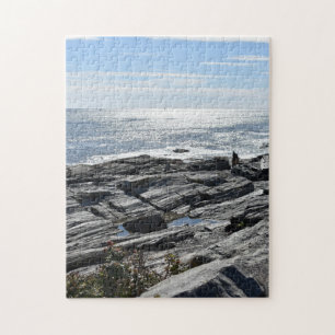 Puzzle Rocky New England Coastline Maine Beach Photograph