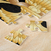 Puzzle Rococo baroque, motif floral victorien. (Côté)