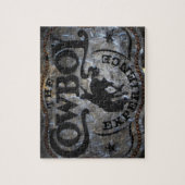 Puzzle Rodéo primitif de cowboy de cheval de pays (Vertical)