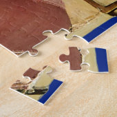 Puzzle Roi Charles soufflant du chewing-gum blanc drapeau (Côté)