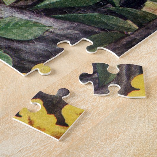 Puzzle Roitelets de Caroline et Jessamine jaune (Côté)