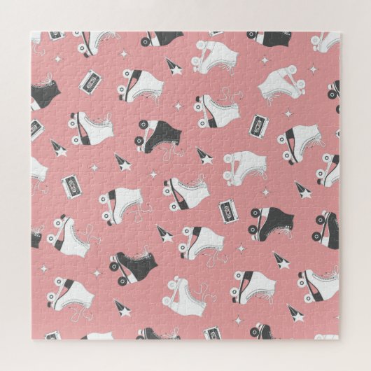 Puzzle Roller skates cassette motif. (Horizontal)