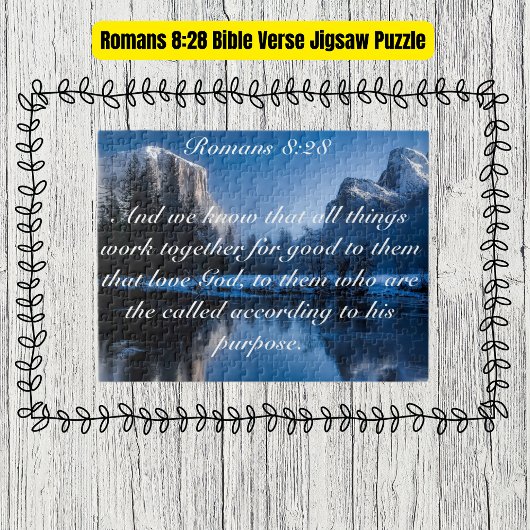 Puzzle Romains 8:28 Verse de la Bible