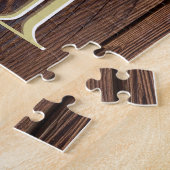Puzzle Romance Rustique Personnalisé Monogramme Photos Lu (Côté)