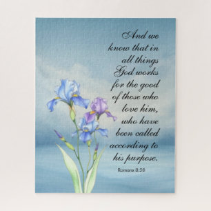Puzzle Romans 8:28 Aquarelle Iris