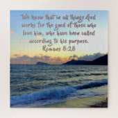 Puzzle Romans 8:28 Soothing Bible Verse And Beach  (Horizontal)