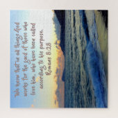 Puzzle Romans 8:28 Soothing Bible Verse And Beach  (Vertical)