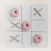 Puzzle Romantique amour sucré moderne Donut Tic Tac Toe (Horizontal)