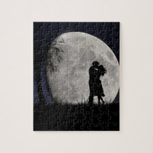 PUZZLE ROMANTIQUE DE BAISE AU CLAIR DE LUNE