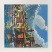 Puzzle Romantique Lakeside ville italienne (Horizontal)