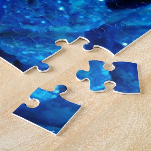 Puzzle Romantique Love Blue Glitter Glamour Roses (Côté)