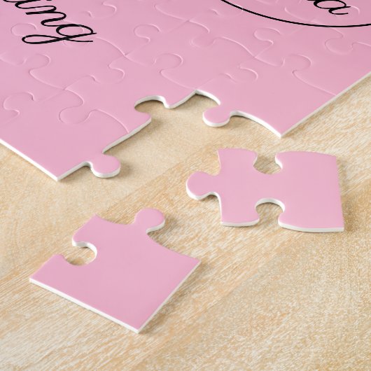 Puzzle Romantique rose et noir (Côté)
