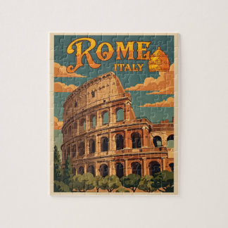 Puzzle Rome Italie Colosseum Voyage Rétro
