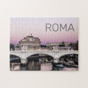 Puzzle Rome Italy Castel Sant'Angelo Bridge Sunset