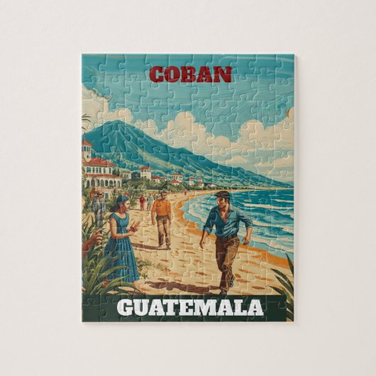 Puzzle Rompecabezas GUTEMALA COBAN Retro poster (Vertical)