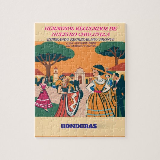 Puzzle Rompecabezas Honduras CHOLUTECA Retro poster (Vertical)