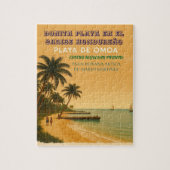 Puzzle Rompecabezas  Honduras Playa Omoa Retro poster (Vertical)