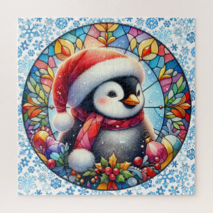 Puzzle rond de pingouin