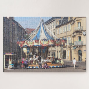 Puzzle Rond-point Fair Ground dans une ville française an