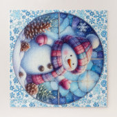 Puzzle rond Snowman (Horizontal)