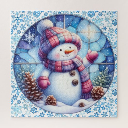 Puzzle rond Snowman (Vertical)