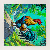 Puzzle Rooster coloré (Horizontal)