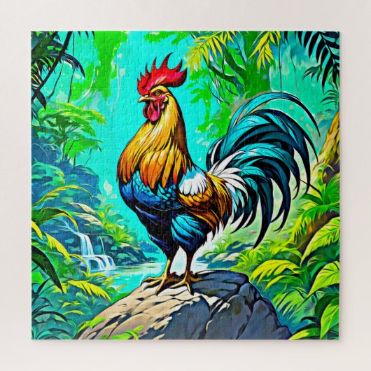 Puzzle Rooster coloré (Vertical)